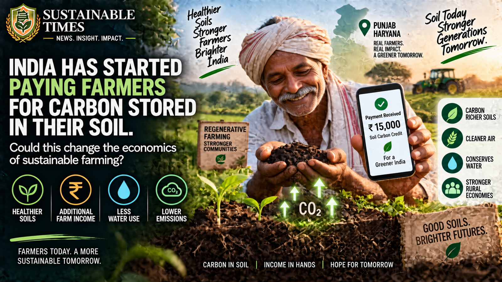 India Begins Paying Farmers for Soil Carbon in a Major Regenerative Agriculture Shift
