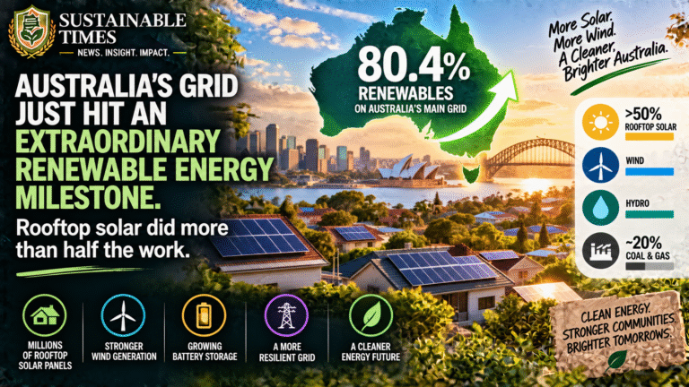 Australia’s Grid Hits 80% Renewable Power as Rooftop Solar Sets New Record