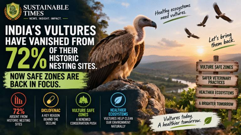India’s Vultures Vanish From 72% of Historic Nesting Sites: Why Safe Zones Matter