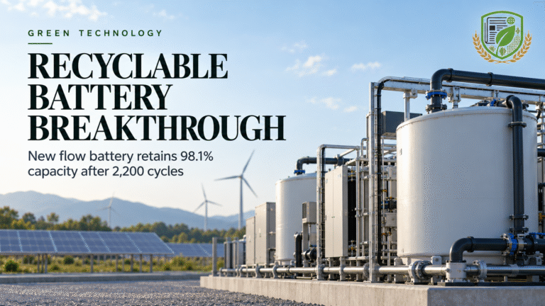 Recyclable Battery Breakthrough